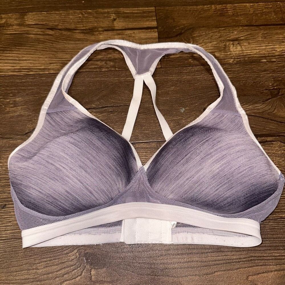 Wacoal retro chic purple & white unlined 36C sports bra